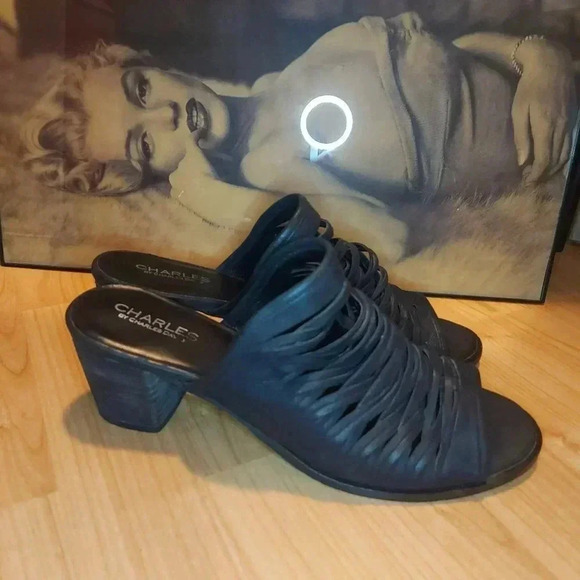 Charles David |  Leather Strappy Mules Slides - Picture 2 of 11